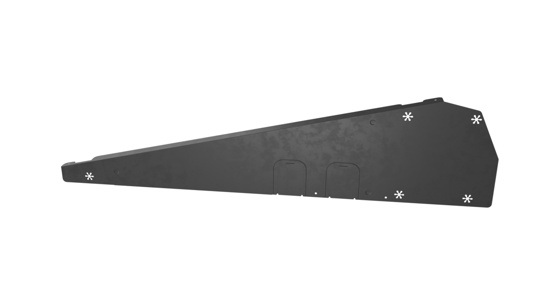 Winddeflector rechts zwart