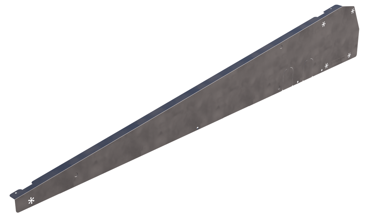 Winddeflector rechts Portrait zwart
